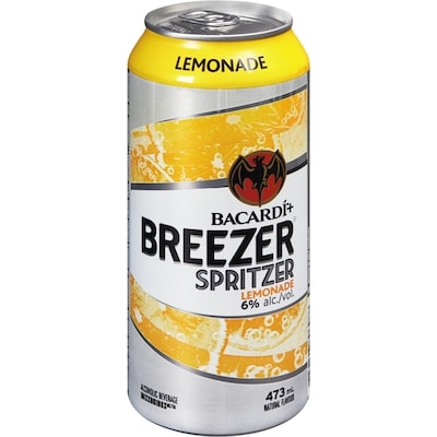 Bacardi Breezer, Lemonade (ID required at pick-up) 473 ml, $0.84/100ml