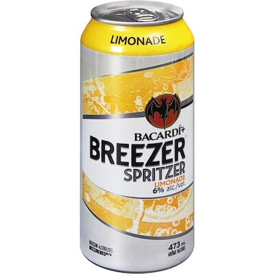 Bacardi Boisson Breezer, limonade (Pièce d’identité requise au moment du ramassage) 473 ml, 0,84 $/100ml