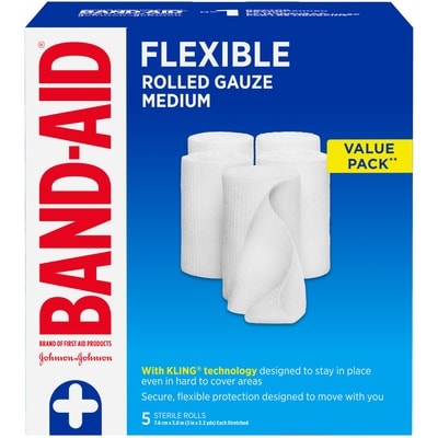Band-Aid Rolled Gauze 5 ea, $2.50/1ea