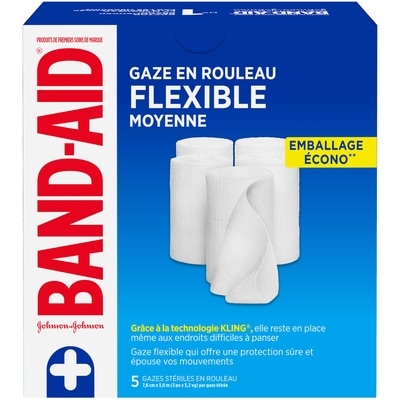 Band-Aid Gaze en rouleau 5 ea, 2,50 $/1ch