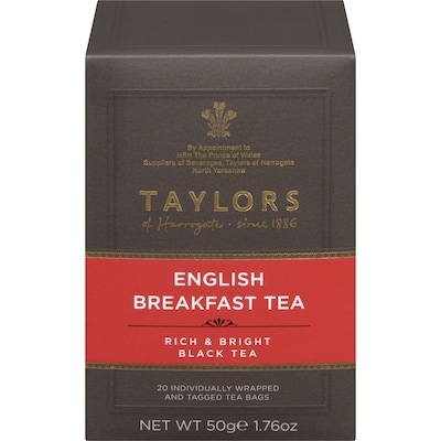 Taylors of Harrogate English Breakfast Tea 20 Tea Bags 50 g, $15.58/100g