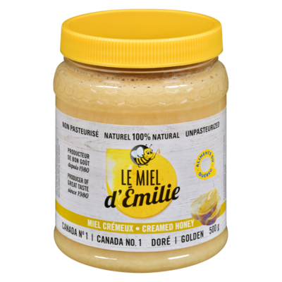 Le Miel d’Émilie Miel naturel crémeux 500 g, 1,70 $/100g