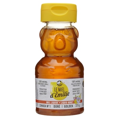 Le Miel d’Émilie Miel liquide doré 375 g, 1,60 $/100g