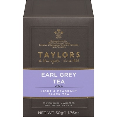 Taylors of Harrogate Earl Grey Tea 20 Tea Bags 50 g, $11.98/100g