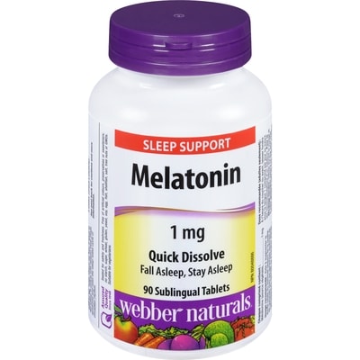 Webber Naturals Melatonin 1mg 90 ea, $0.07/1ea