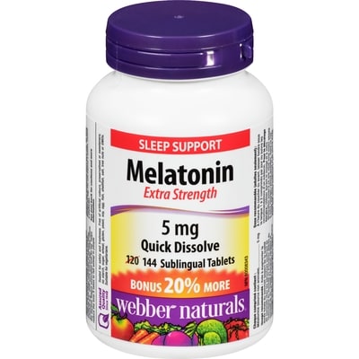 Webber Naturals Melatonin Extra Strength 5mg 144 ea, $0.09/1ea
