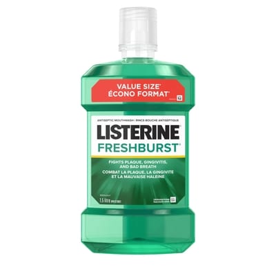 Listerine Rince-bouche antiseptique Fresh Burst 1.5 l, 0,50 $/100ml