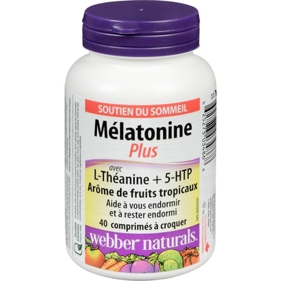 Webber Naturals Comprimés de mélatonine Plus 40 ea, 0,42 $/1ch