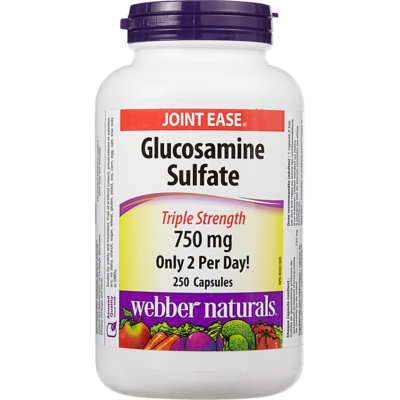 Webber Naturals Glucosamine Sulfate 250 ea, $0.12/1ea