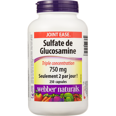 Webber Naturals Glucosamine-sulfate 250 ea, 0,12 $/1ch