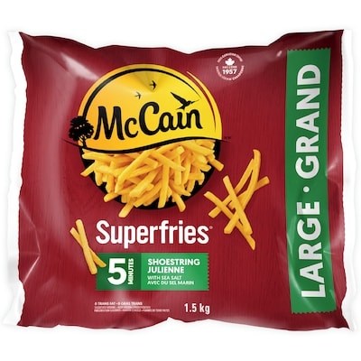 McCain Superfries® 5 Minute Shoestring Fries 1.5 kg, $0.63/100g