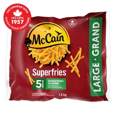 McCain Superfries® 5 Minute Shoestring Fries 1.5 kg, $0.63/100g