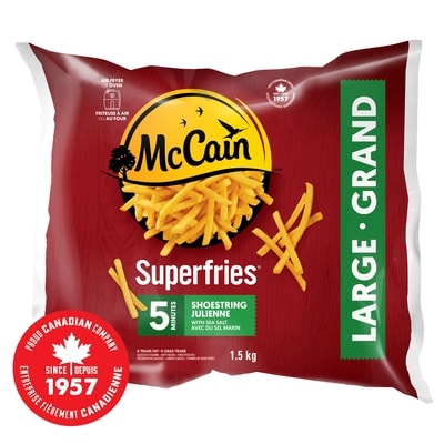 McCain Frites julienne 5 minutes Superfriesᴹᴰ 1.5 kg, 0,53 $/100g