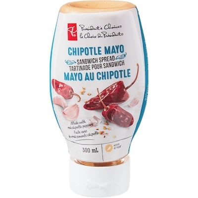 le Choix du Président Tartinade pour sandwich, mayo chipotle 300 ml, 1,17 $/100ml