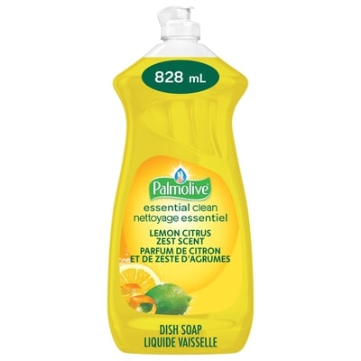Palmolive Savon à vaisselle liquide Nettoyage Essentiel, parfum de Citron et de Zeste d’agrumes 828 ml, 0,60 $/100ml