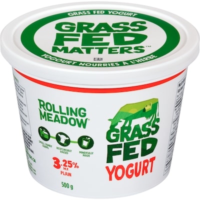 Rolling Meadow Yogurt, Plain 3.25% 500 g, $0.82/100g