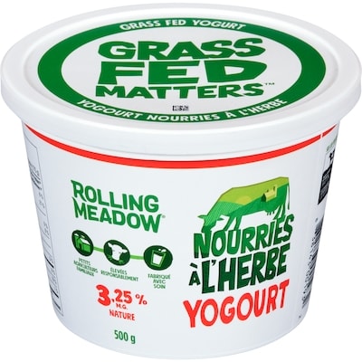 Rolling Meadow Yogourt nature 3,25 % 500 g, 0,86 $/100g