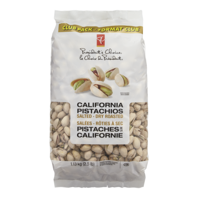 le Choix du Président Pistaches Californie - Salées, Grillées À 1.13 kg, 2,21 $/100g