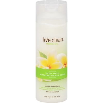 Live Clean Monoï Oil Calming Body Wash 500 ml, $1.20/100ml