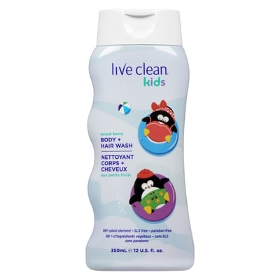 Live Clean Kids Mixed Berry Body & Hair Wash 350 ml, $2.85/100ml
