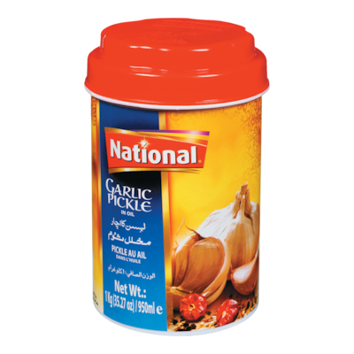 National Garlic Pickle in Oil 1 kg, $0.58/100g