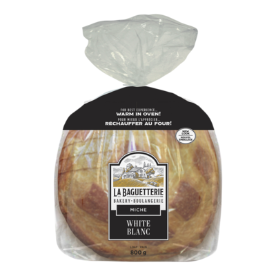 La Baguetterie White Miche Sliced 800 g, $0.75/100g