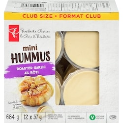 President's Choice Mini Roasted Garlic Hummus Chickpea Dip And Spread 12x57.0 g, $1.32/100g