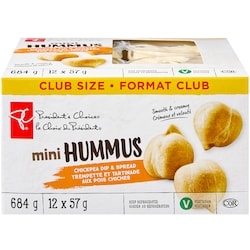President's Choice Mini Hummus Chickpea Dip and Spread Club Size 12x57.0 g, $1.17/100g