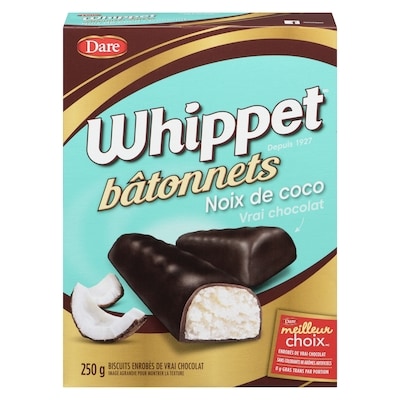 Dare Biscuits Whippet bâtonnets Noix de coco 250 g, 1,72 $/100g