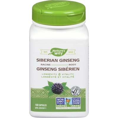 Nature's Way Siberian Ginseng Root 100 Vegetarian Capsules 100 ea, $0.12/1ea