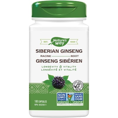 Nature’s Way Racine de ginseng sibérien en capsules 100 ea, 0,12 $/1ch
