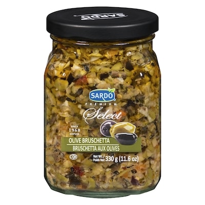 Sardo Bruschetta aux olives 330 g, 2,12 $/100g
