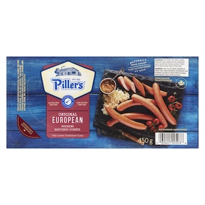 Pillers European Wieners 450 g, $2.44/100g