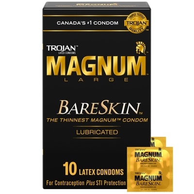 Trojan Magnum BareSkin Large Size Lubricated Condoms 10 ea, $1.25/1ea