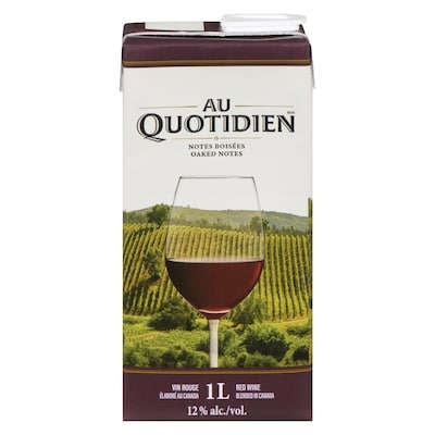 Au Quotidien Oak Notes Red Wine (ID required at pick-up) 1000 ml, $0.98/100ml