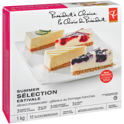 President's Choice Summer Selection Sliced Cheesecake 1 kg, $2.30/100g