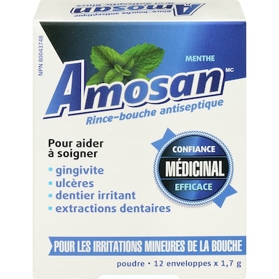 Amosan Rince-bouche antiseptique 1.7 g, 1,12 $/1ch