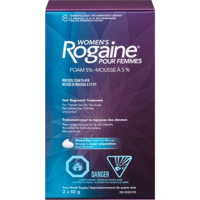 Rogaine Mousse à 5 % pour femmes 60 g, 198,32 $/100g