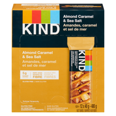 Kind bar Almond Caramel & Sea Salt Bars 12x40.0 g, $5.21/100g