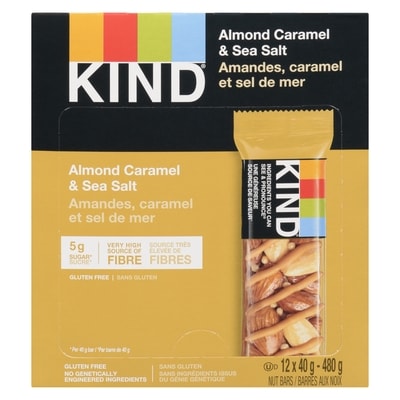 Kind bar Almond Caramel & Sea Salt Bars 12x40.0 g, $5.21/100g