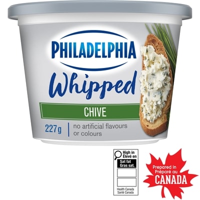 Philadelphia Chive Whipped Cream Cheese Product 227 g, $2.55/100g