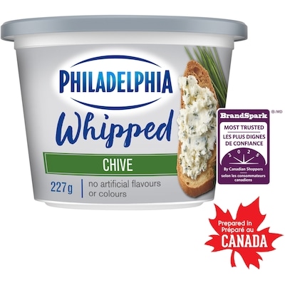 Philadelphia Chive Whipped Cream Cheese Product 227 g, $1.76/100g