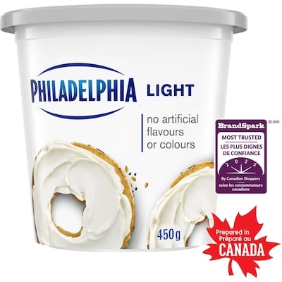 Philadelphia Light Cream Cheese Product 450 g, $2.00/100g