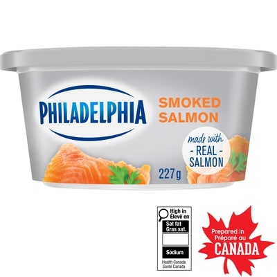 Philadelphia Smoked Salmon Cream Cheese Product 227 g, $2.55/100g