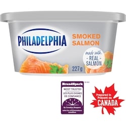 Philadelphia Smoked Salmon Cream Cheese Product 227 g, $1.89/100g