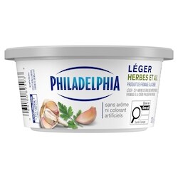 Philadelphia Light Herb & Garlic Cream Cheese Product - 227 g