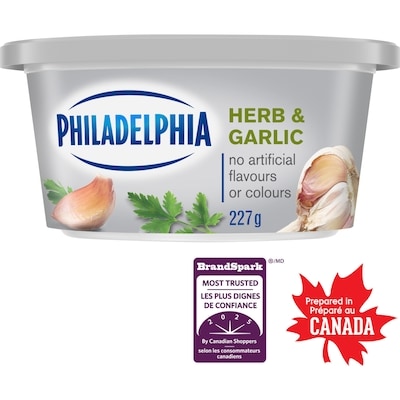 Philadelphia Herb & Garlic Cream Cheese Product 227 g, $1.76/100g