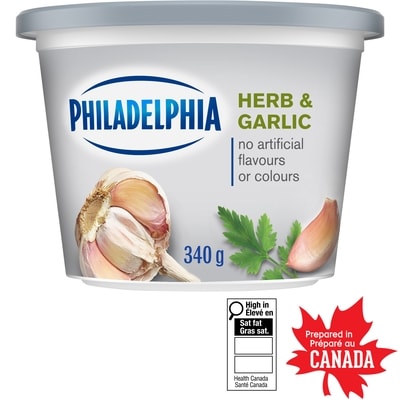 Philadelphia Produit Fromage À La Crème Herbes Et Ail 340 g, 2,35 $/100g