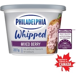 Philadelphia Mixed Berry Whipped Cream Cheese Product 227 g, $1.89/100g