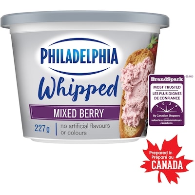 Philadelphia Mixed Berry Whipped Cream Cheese Product 227 g, $1.76/100g